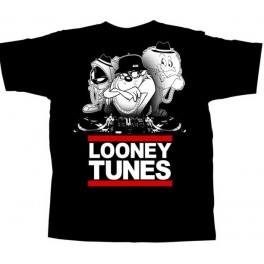 Looney Tunes Adult T-shirt Featuring Marvin, Gossamer and Taz Looney Tunes Adult T-shirt Featuring Marvin, Gossamer and Taz